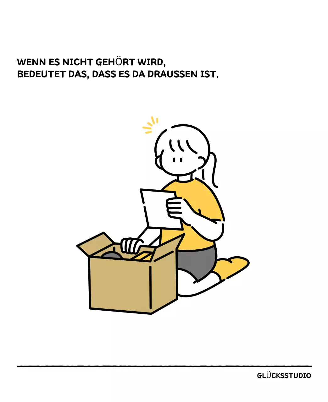 Illustrierter Kalender mit schönem Linienstil