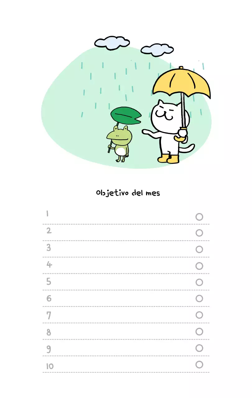 Calendario diario en marfil