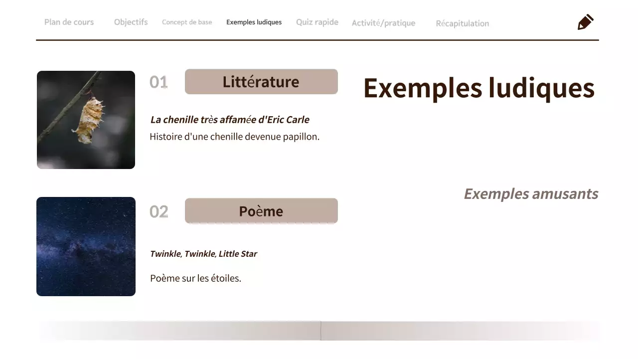 Matériel de cours de langue et de littérature de 3e année, minimaliste et propre