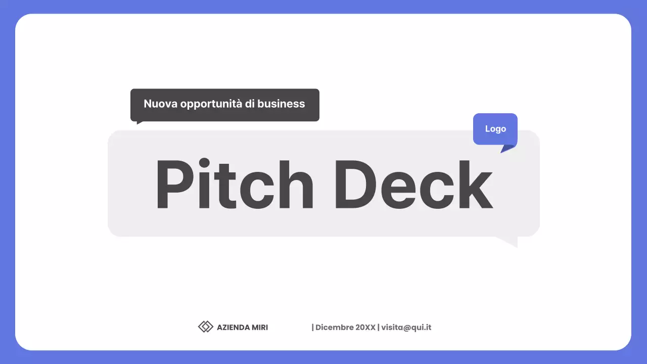 pitch aziendale professionale blu
