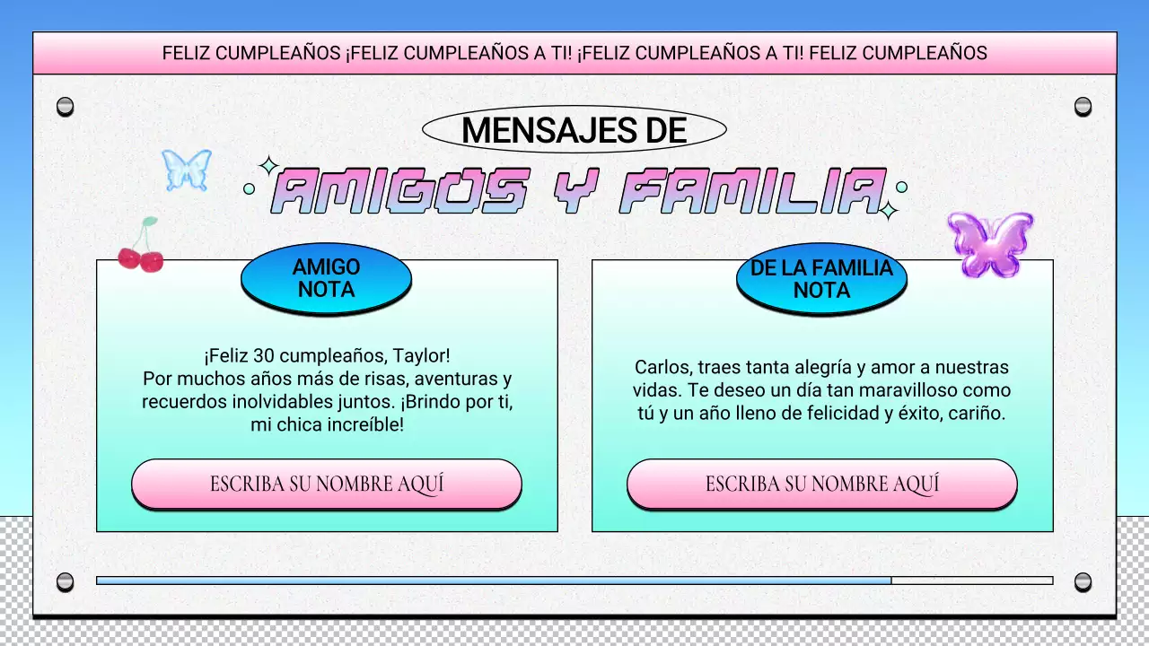 diseño de cumpleaños retro morado