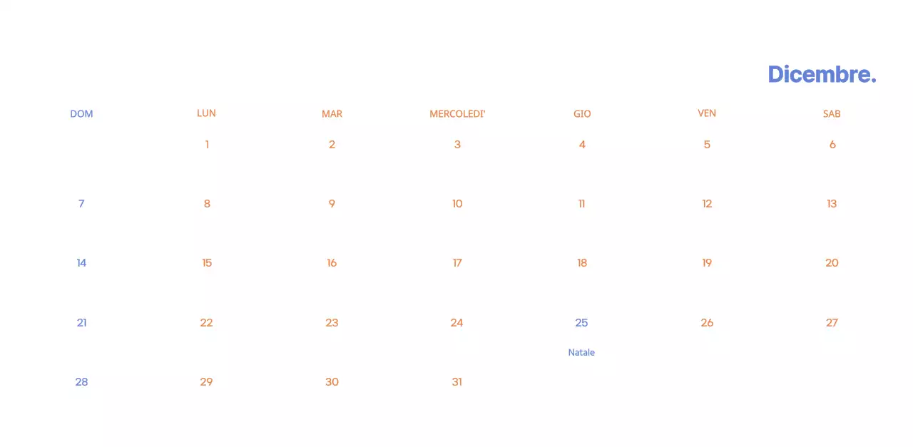 Calendario aziendale con simpatiche illustrazioni