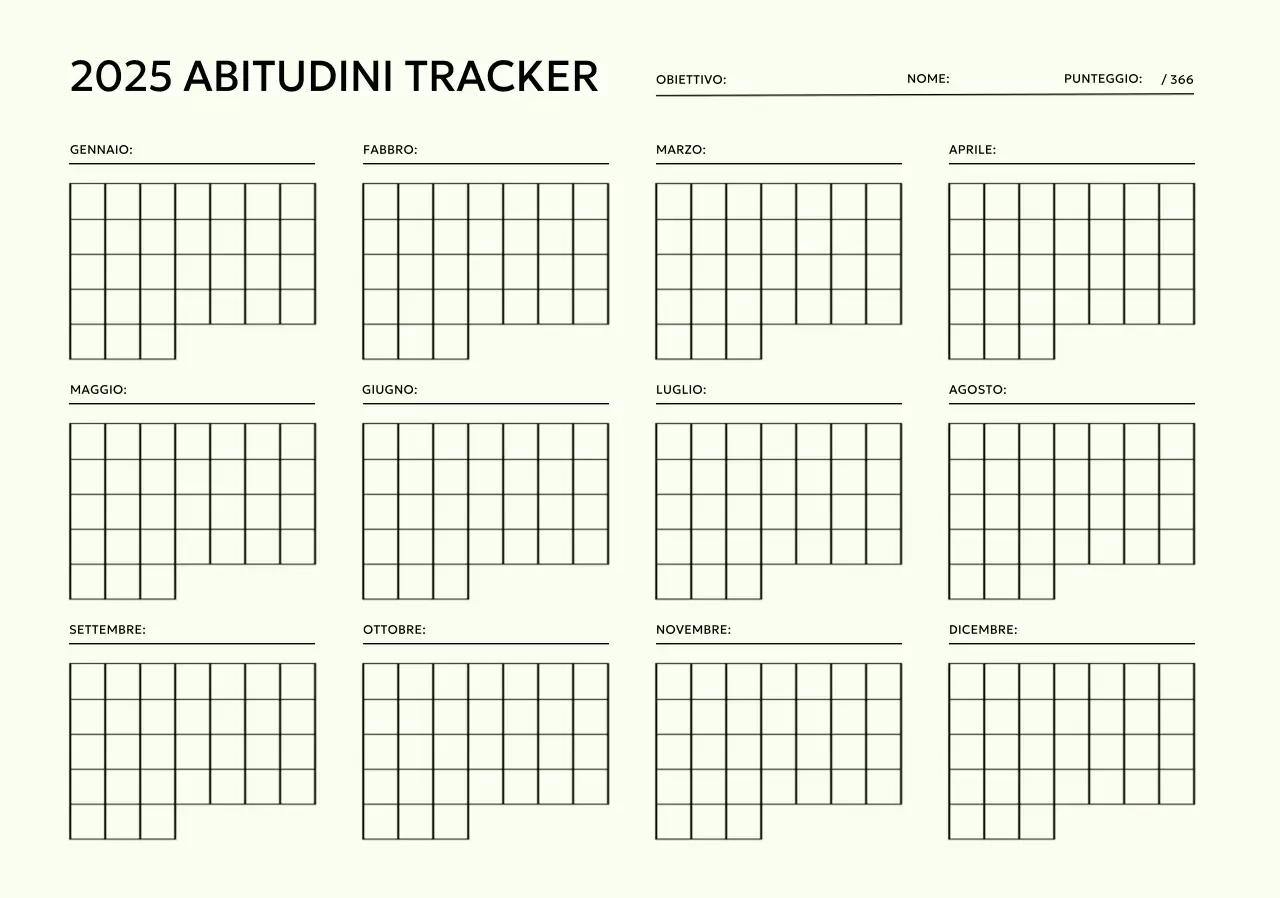 Calendario minimalista con tracker degli obiettivi e sfondo viola pastello
