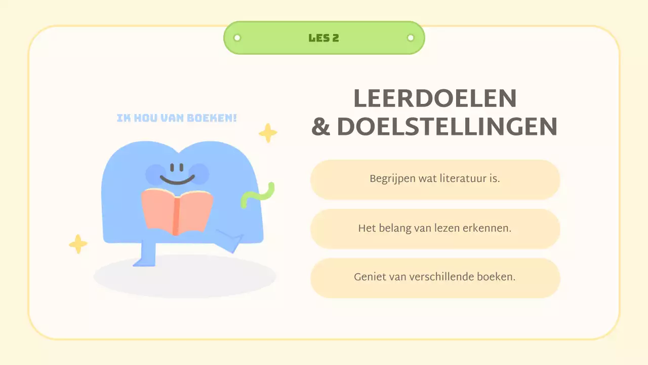 gele abstracte literatuurles