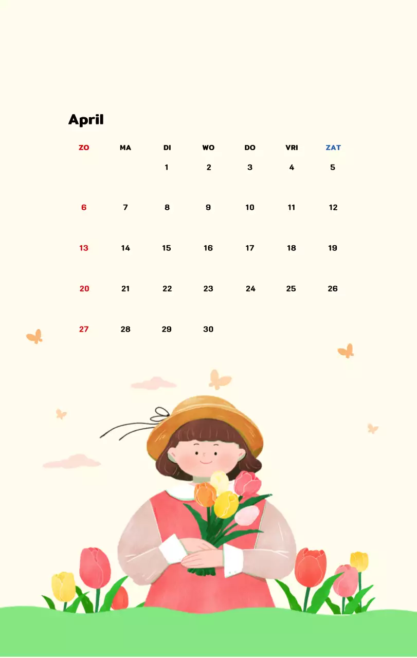 Nieuwjaarskalender met een warme geïllustreerde uitstraling