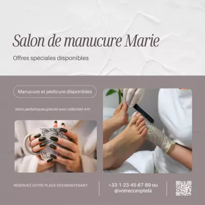 Promotion d'un salon de coiffure moderne et gris