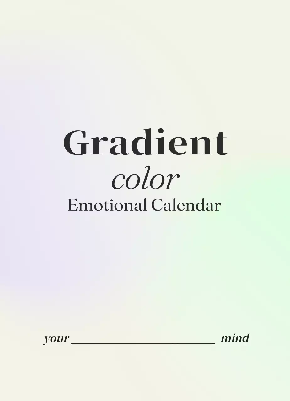Kalender Emosi Minimalis Gradien