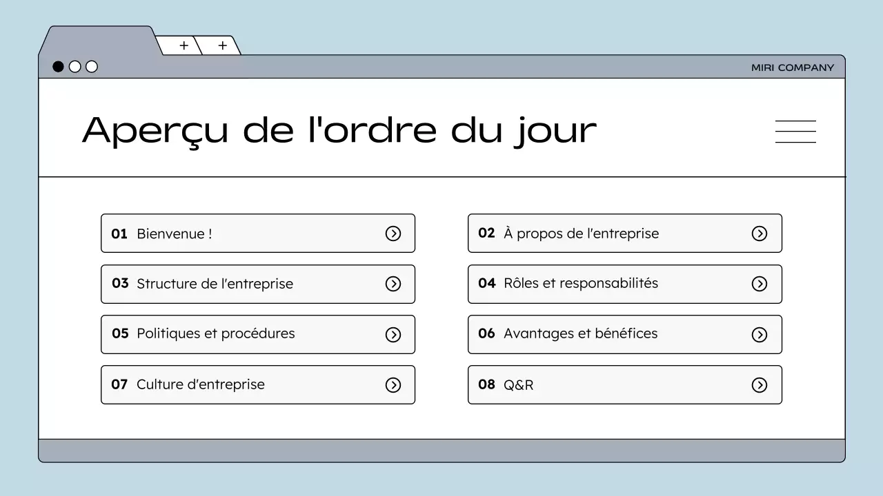 lignes directrices pour les employés de blue modern