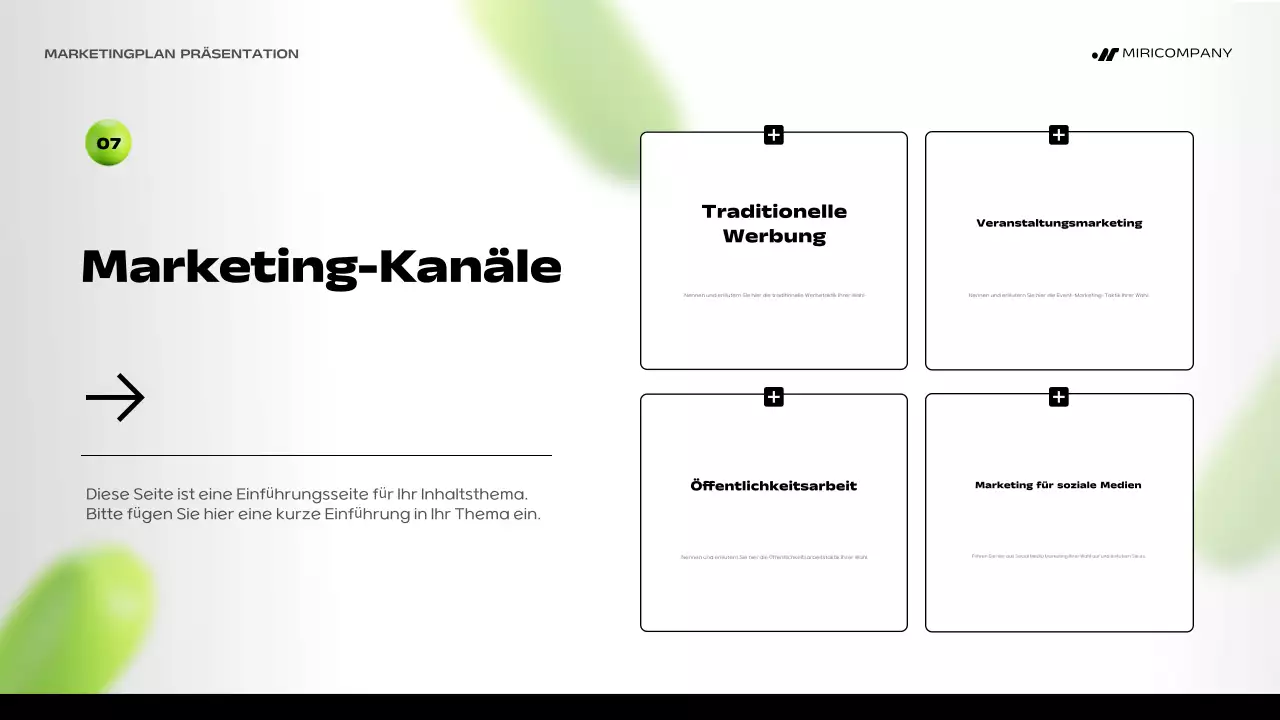 Green Bold Marketingplan