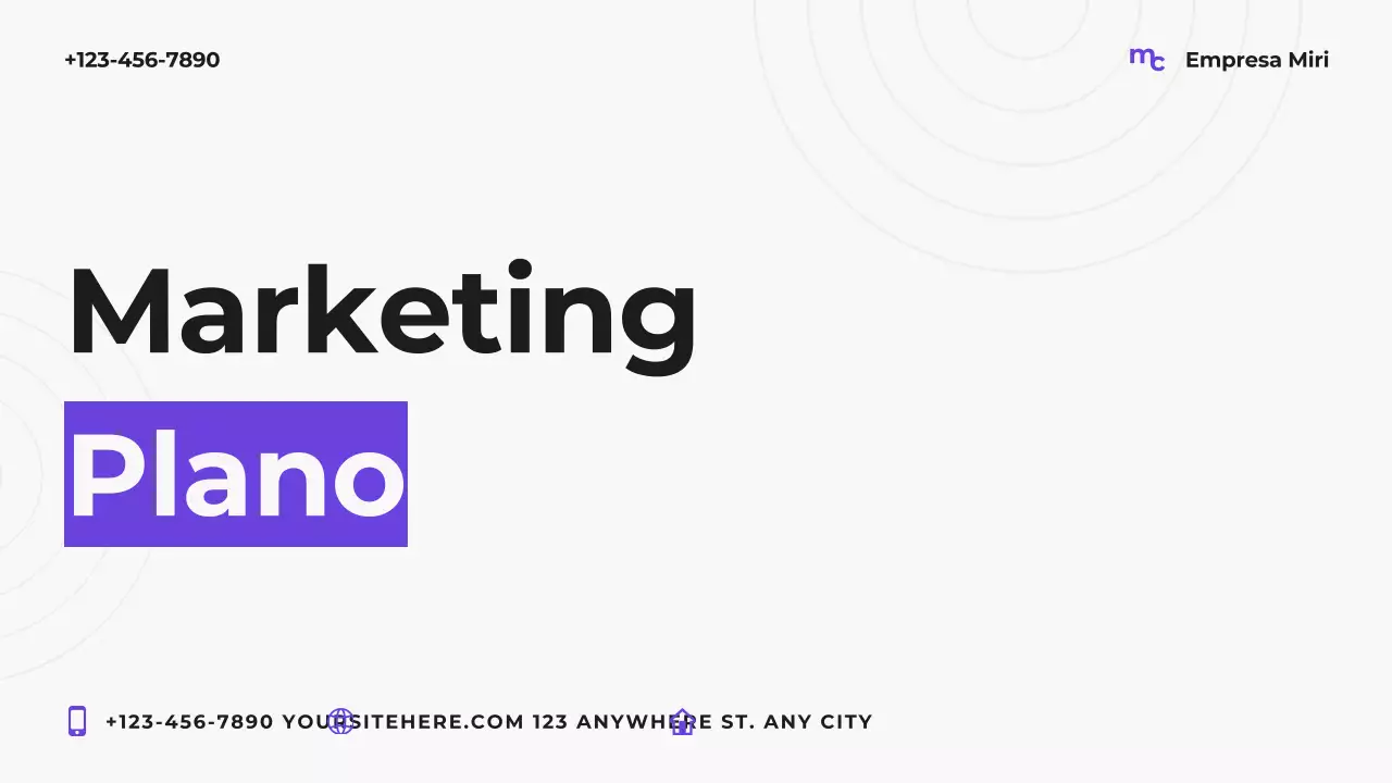 Plano de marketing moderno púrpura