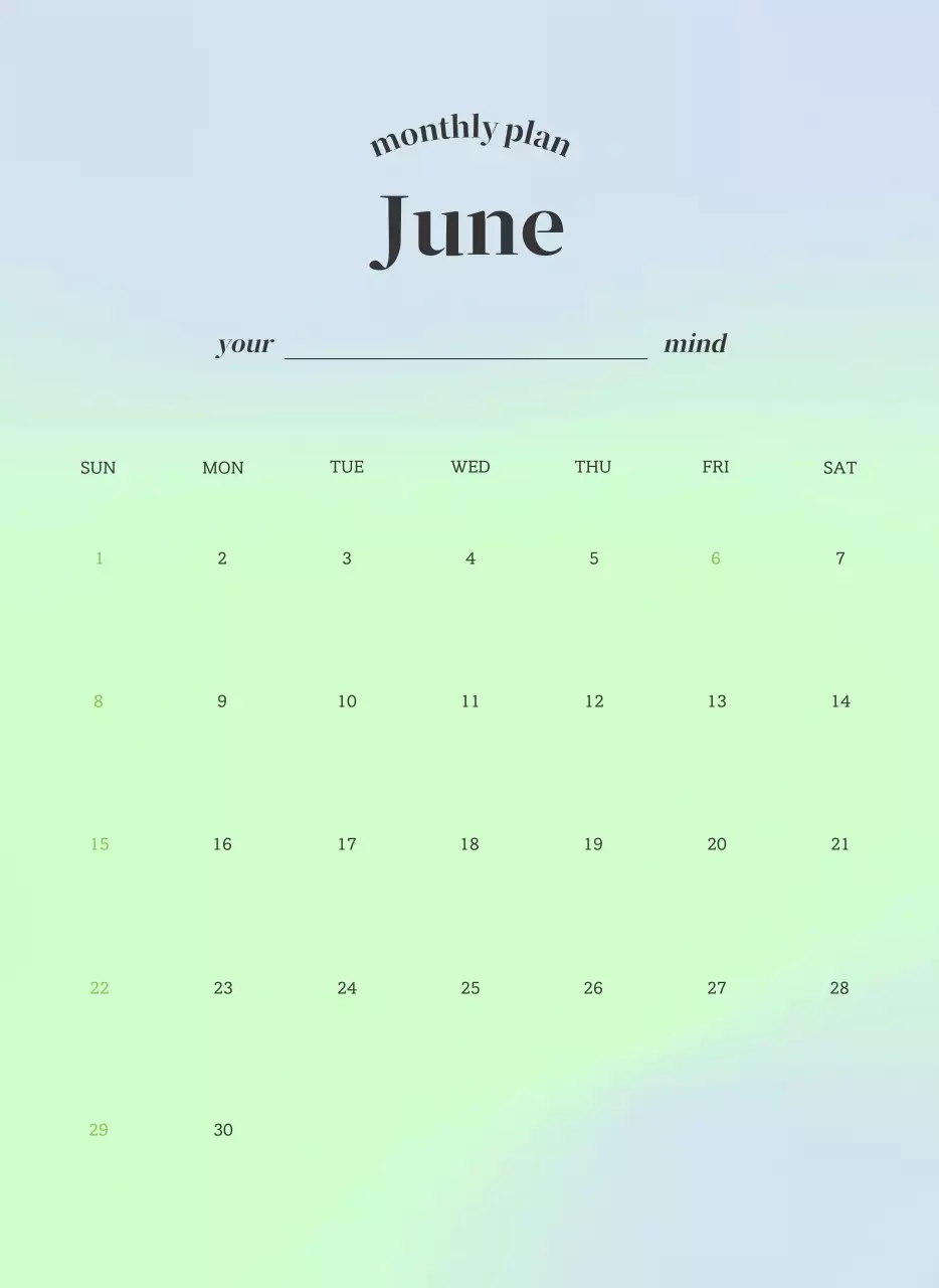 Kalender Minimalis Gradien