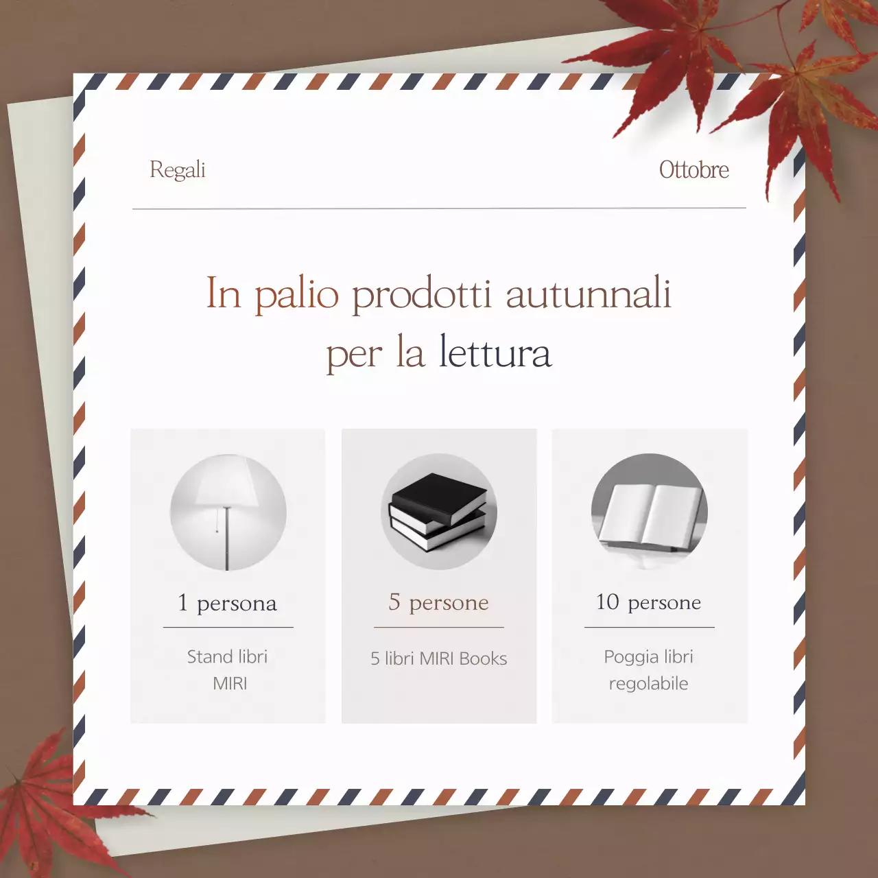 Una semplice storia autunnale in marrone per promuovere il vostro evento