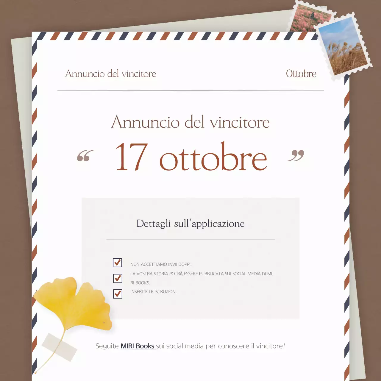 Una semplice storia autunnale in marrone per promuovere il vostro evento