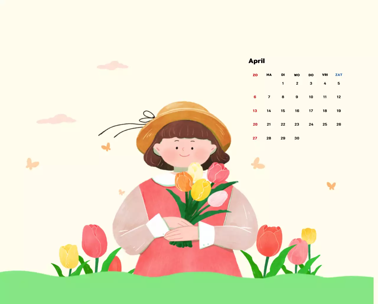 Nieuwjaarskalender met een warme geïllustreerde uitstraling