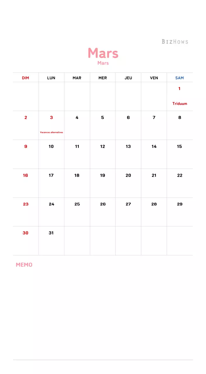 Calendrier du Nouvel An avec illustrations chaleureuses