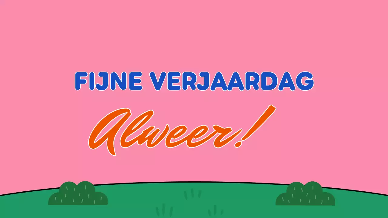 gele retro verjaardagspresentatie