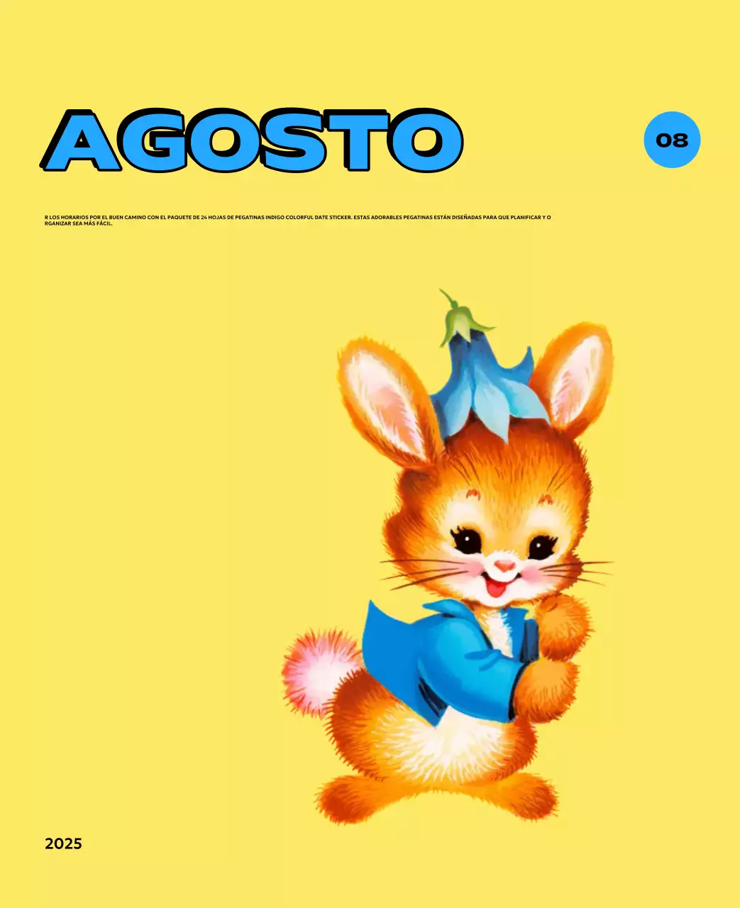 Coloridos calendarios con diversas ilustraciones retro