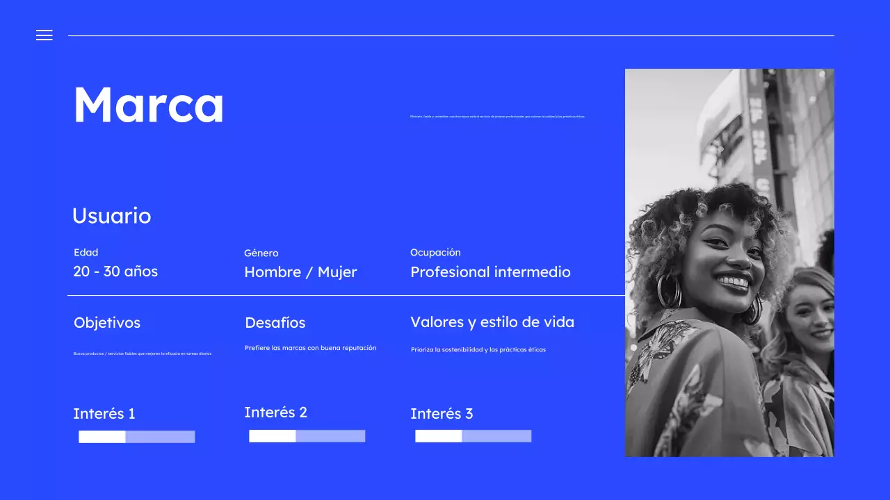 Presentación del plan de marketing Blue Simple