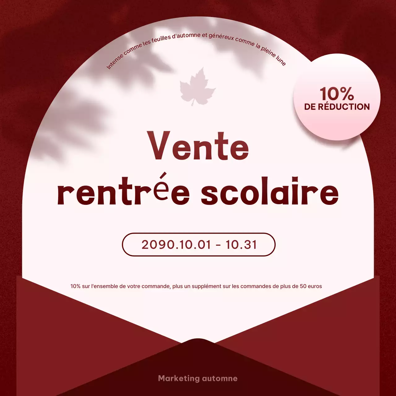 Un tour d'horizon des promotions d'automne avec des touches de bordeaux et de rose