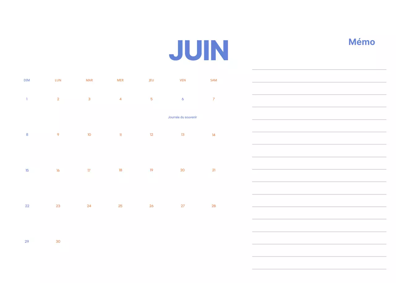 Calendrier d'entreprise avec de jolies illustrations