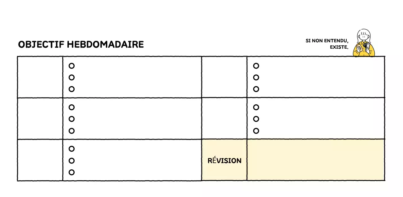 Calendrier illustré avec un joli style de lignes