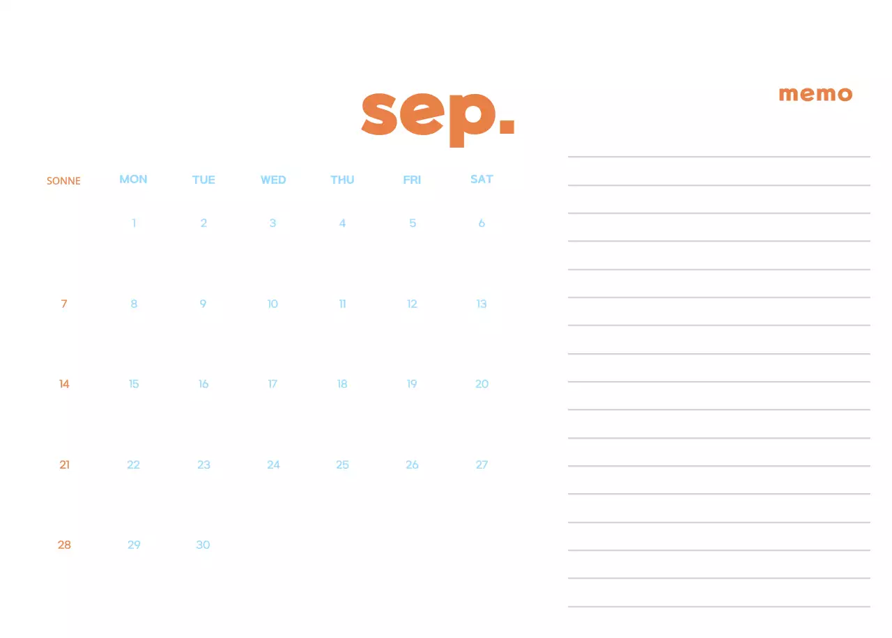 Geschäftskalender mit niedlichen Illustrationen