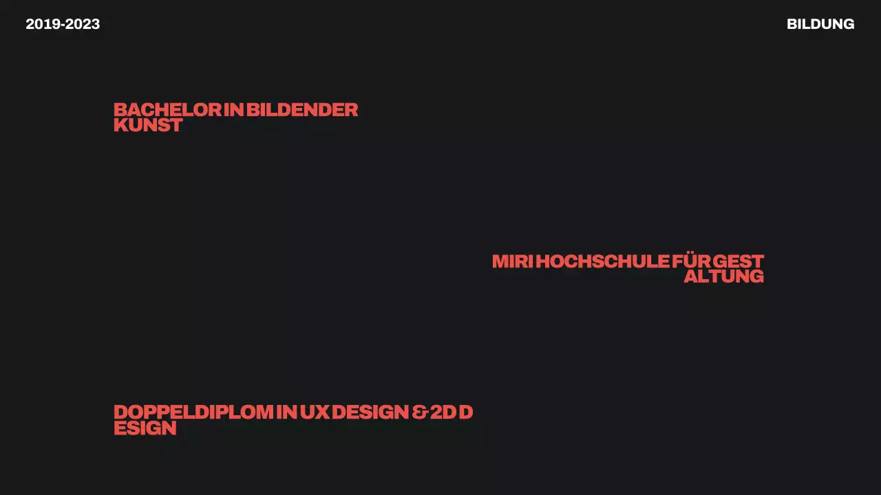 schwarz modernes Portfolio Lebenslauf