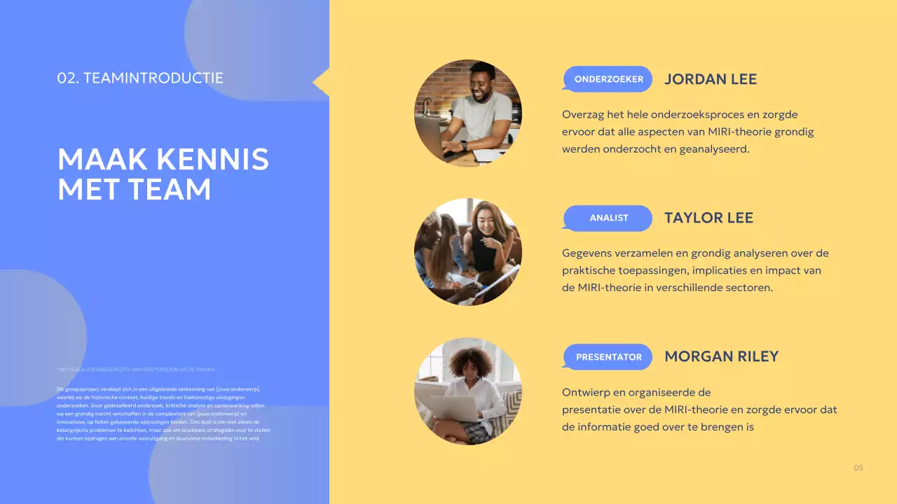 blauw modern groepsproject verslag