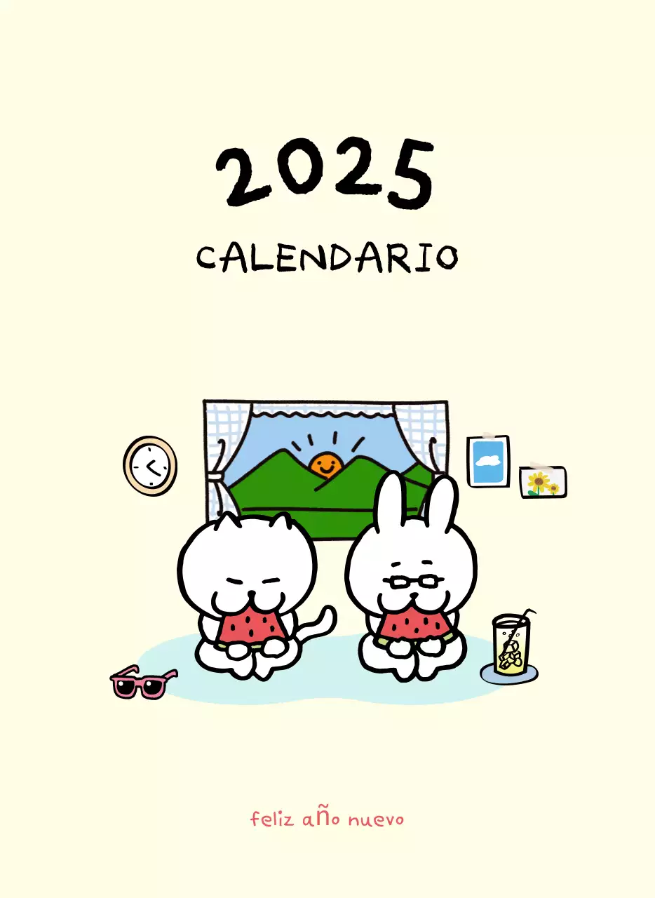 Calendario diario en marfil