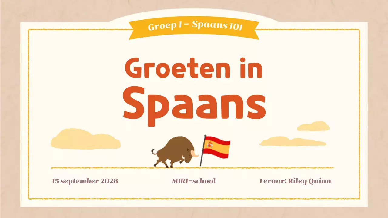 oranje eenvoudige taalklas