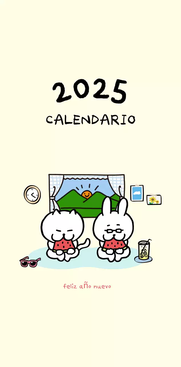 Calendario diario en marfil