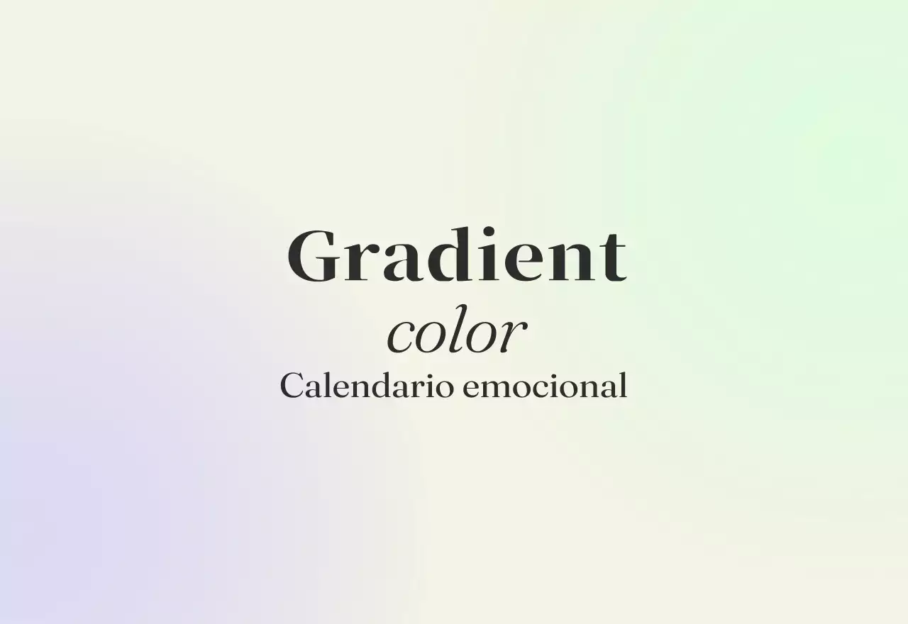Calendario minimalista degradado