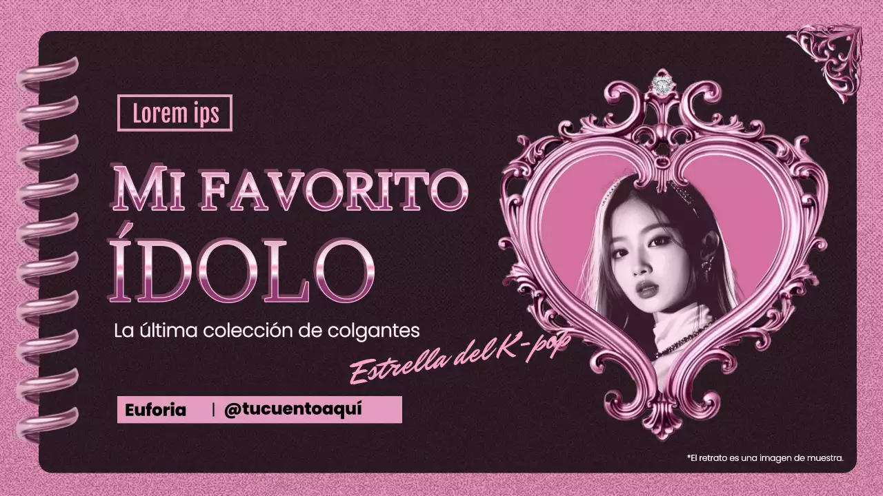 pink trendy K-pop promotion