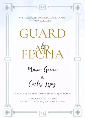 elegante invitación de boda dorada