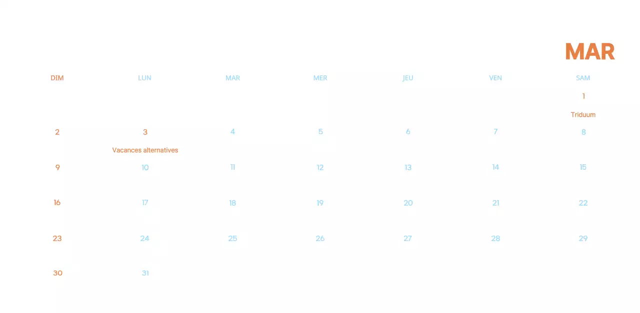 Calendrier d'entreprise avec de jolies illustrations