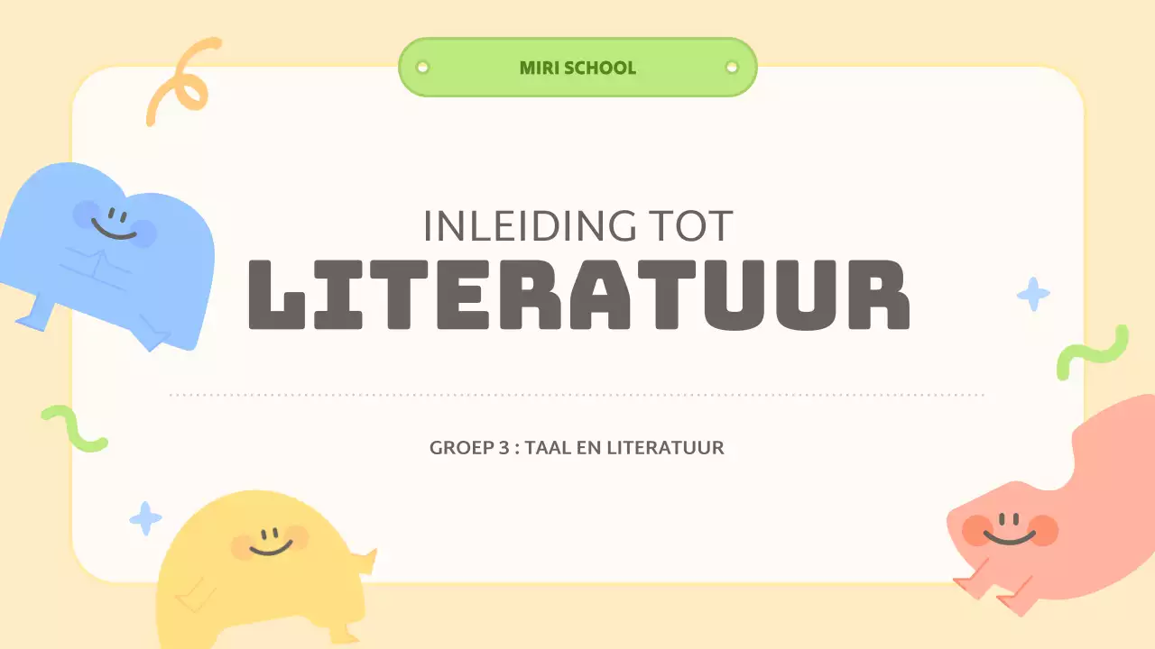 gele abstracte literatuurles