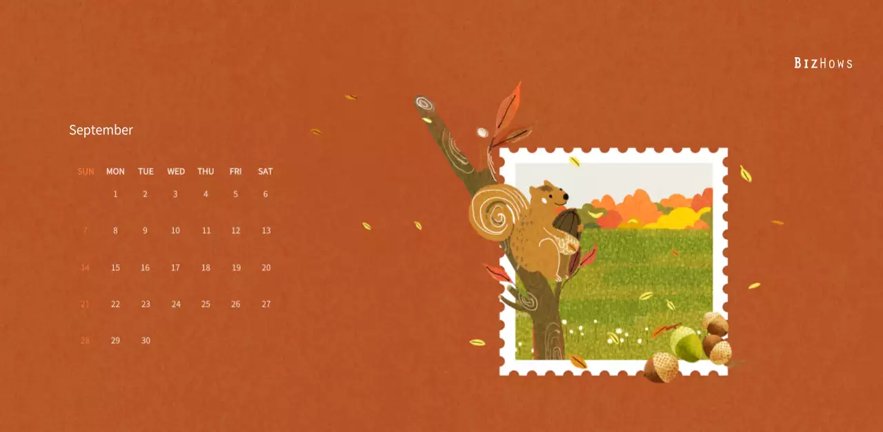 Stamp illustration with a warm concept