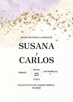 Invitación de boda Gold Elegant