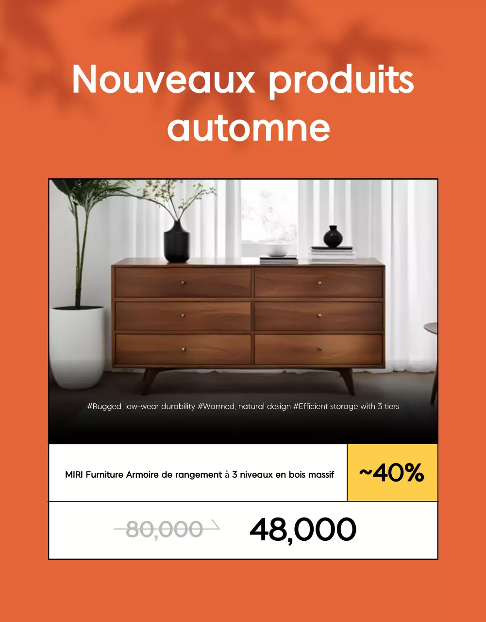 Promouvoir une offre de réduction Orange Modern
