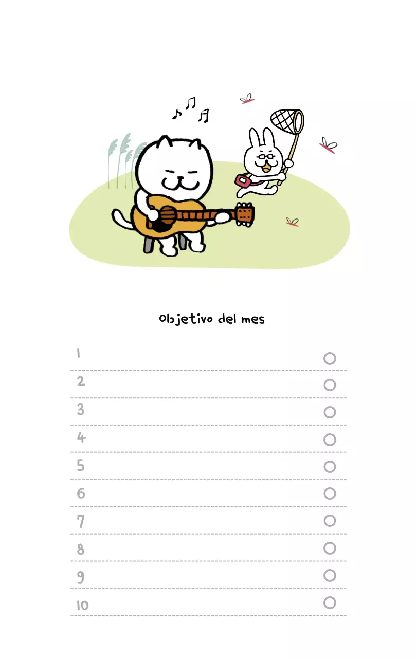 Calendario diario en marfil