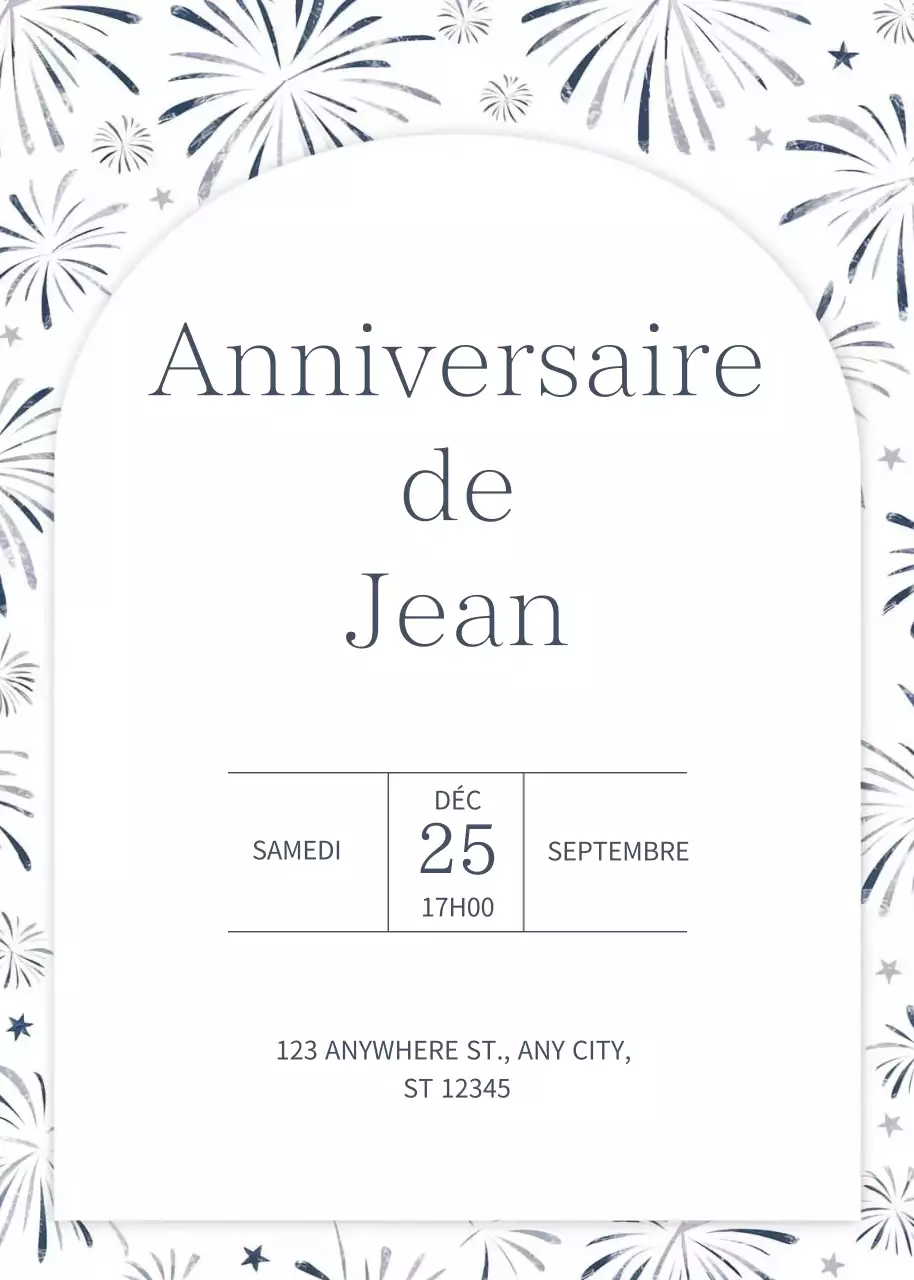 Invitation à la fête classique blanche