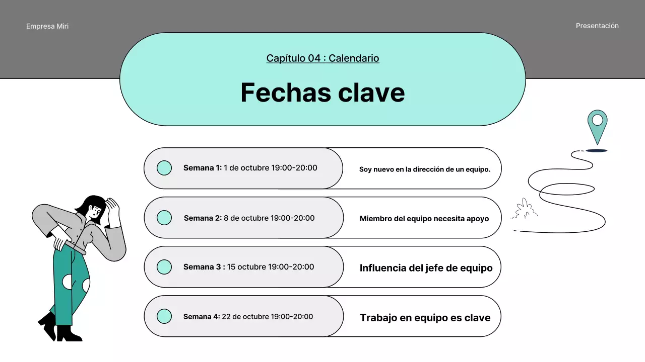 Una sencilla guía de seminarios internos en negro y azul