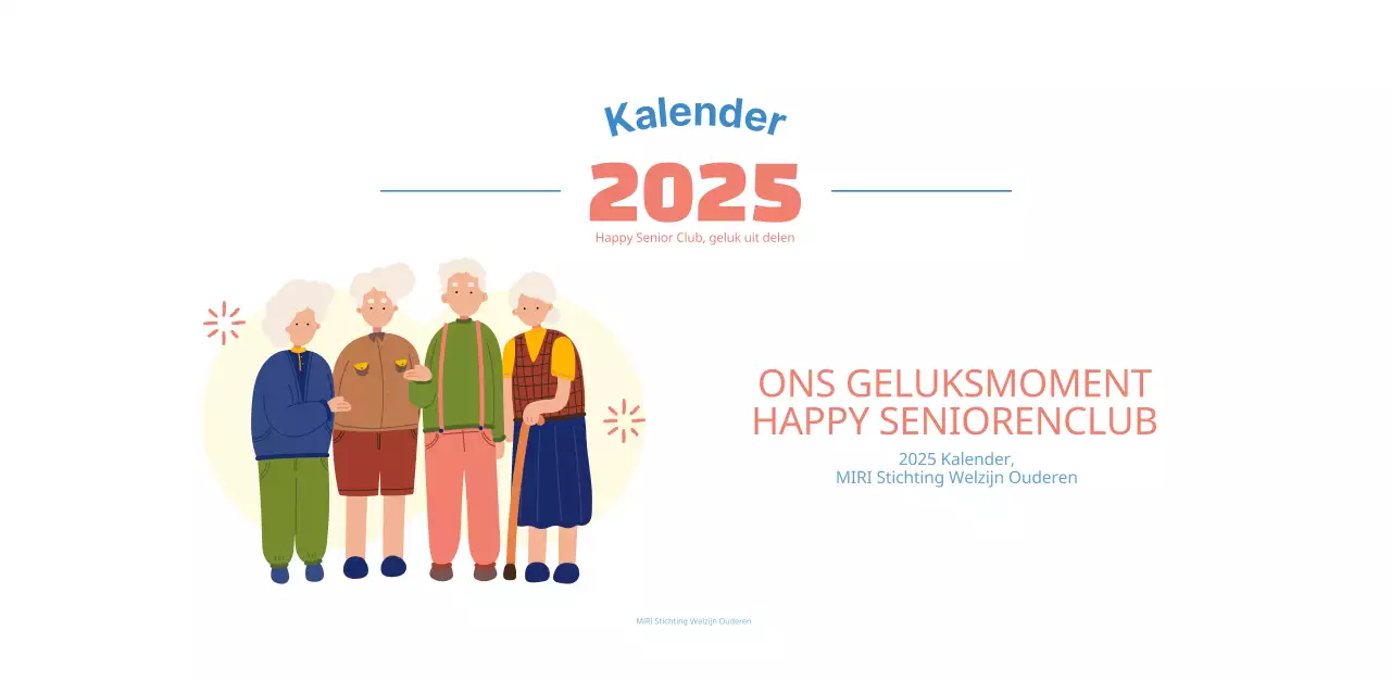 Zakelijke kalender met leuke illustraties