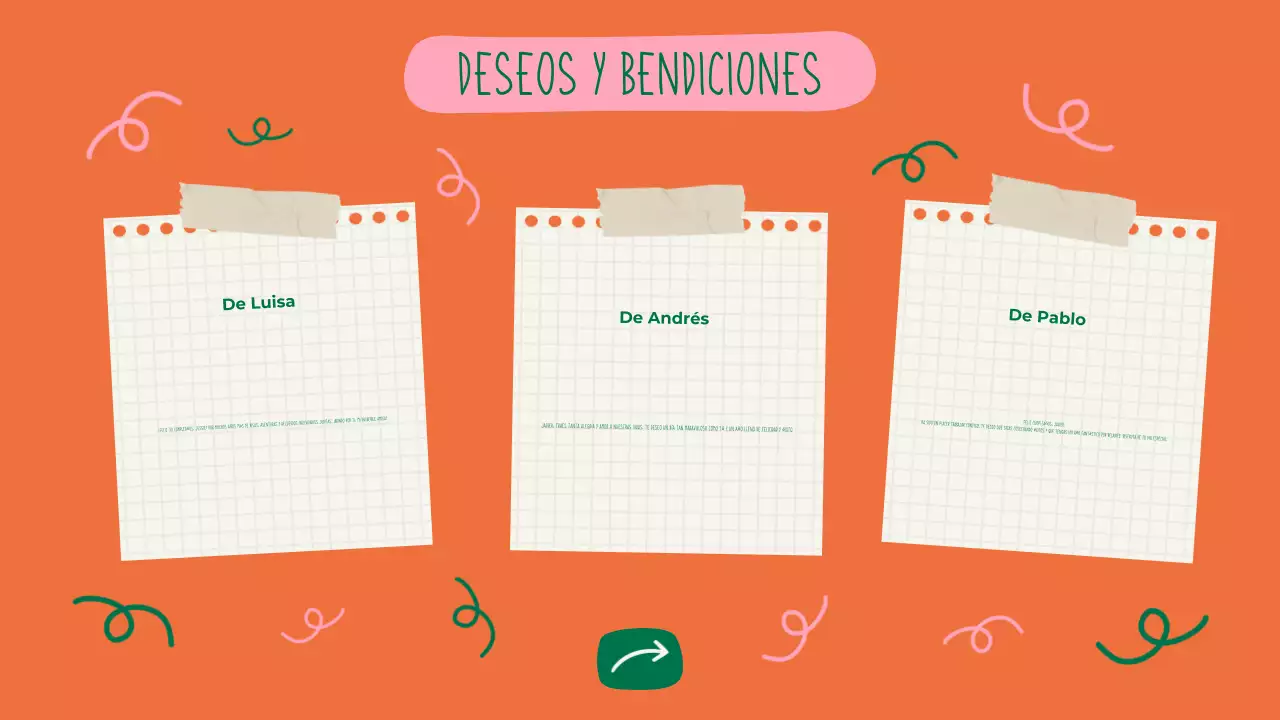 Presentación lúdica verde de feliz cumpleaños