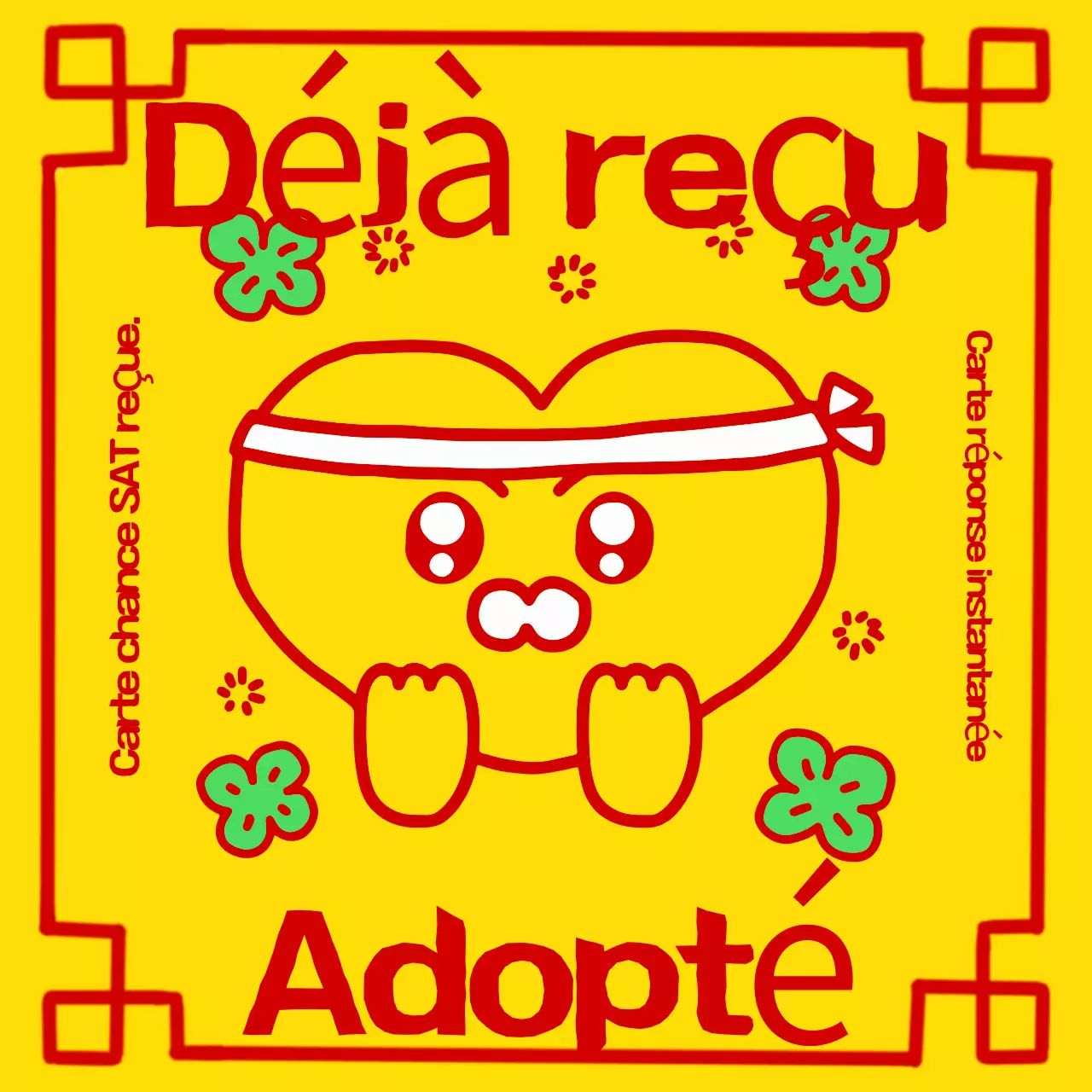 Affiche d'encouragement jaune et mignonne