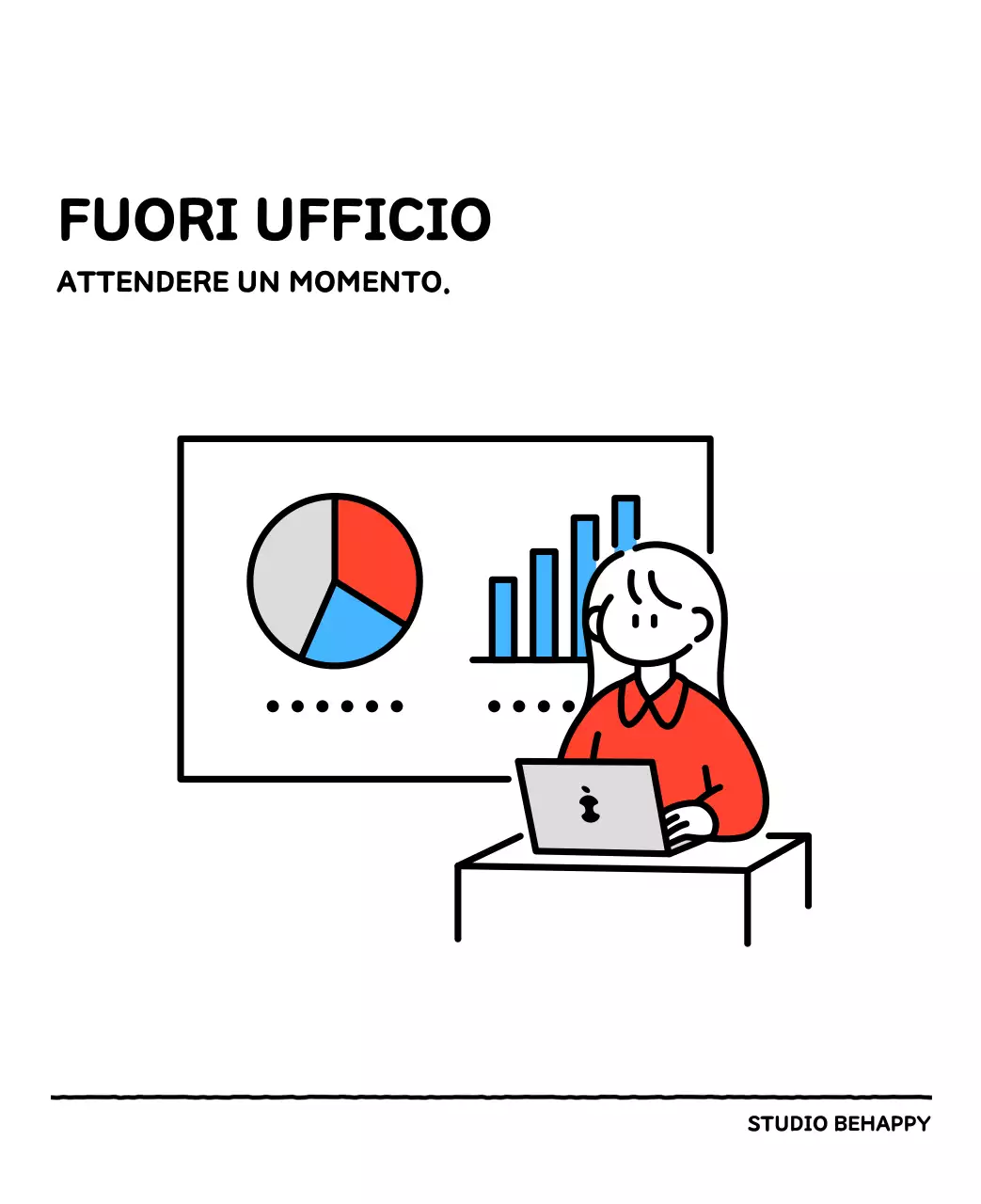 Calendario illustrato con un grazioso stile di linee