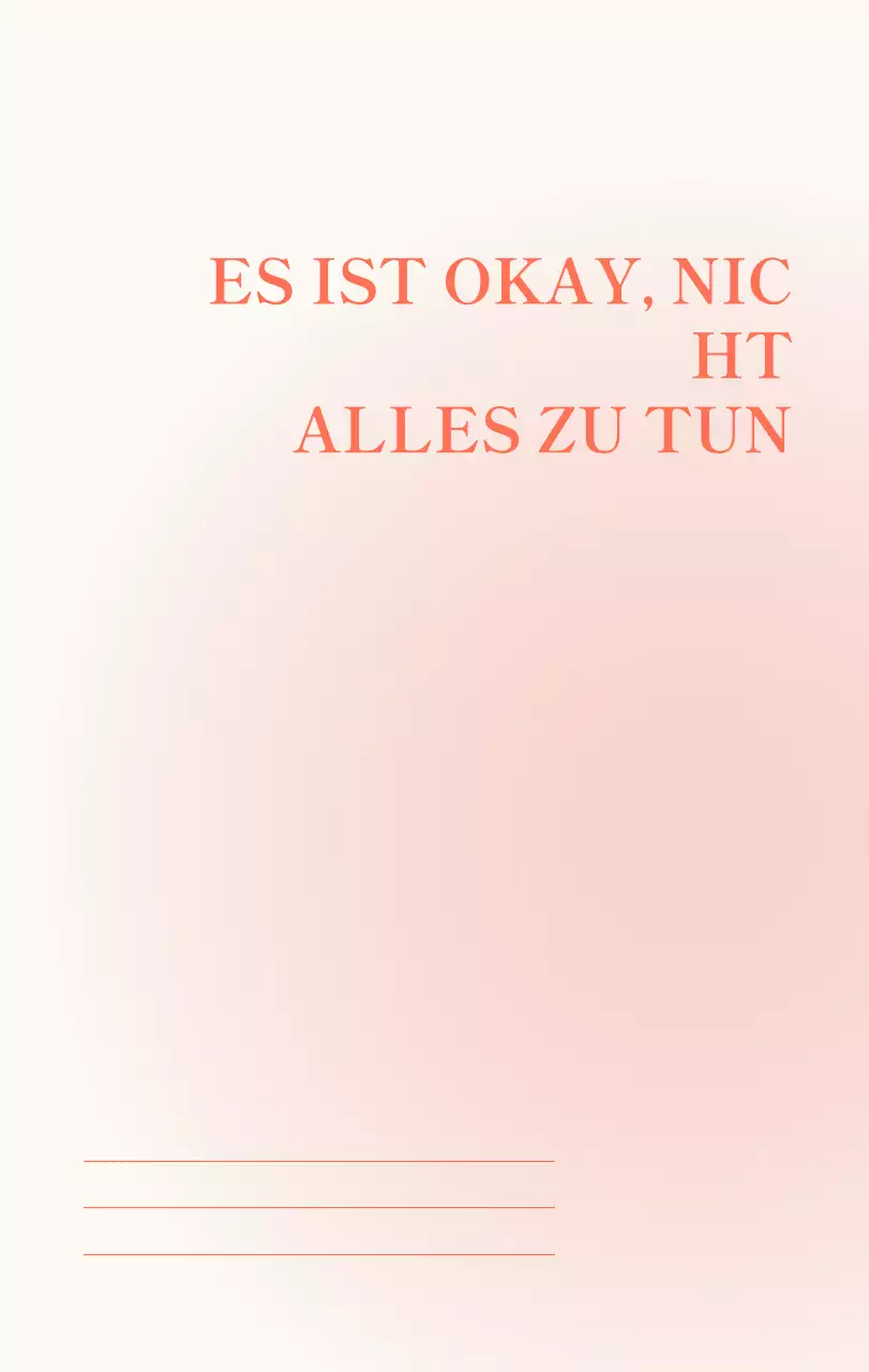 Minimalistischer Kalender mit Farbverlauf