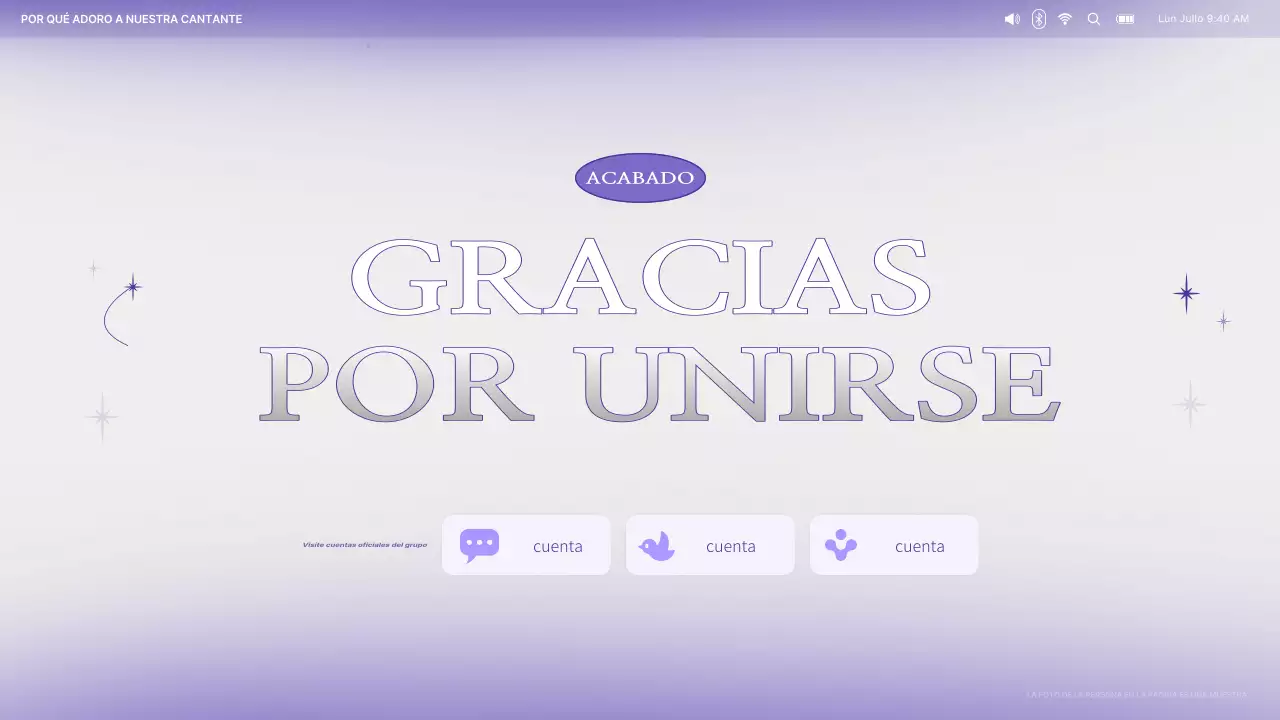 púrpura anuncio de moda fandom