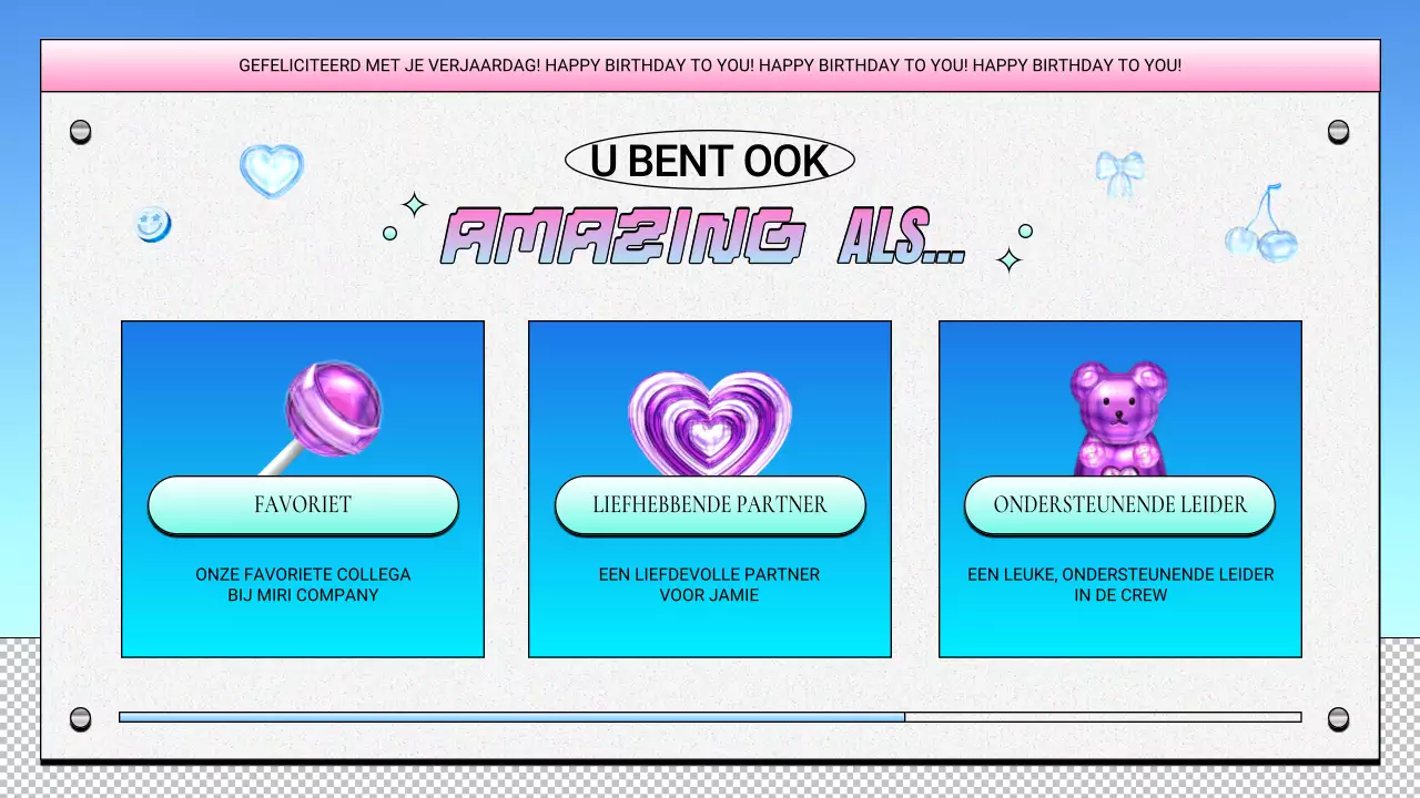 paars retro verjaardagsontwerp