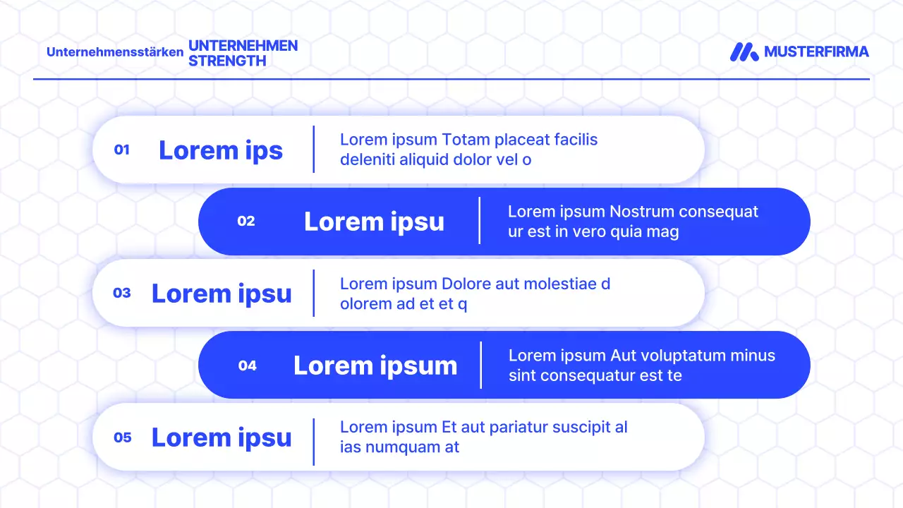 Förderung eines modernen Kleinunternehmensprofils in Blau